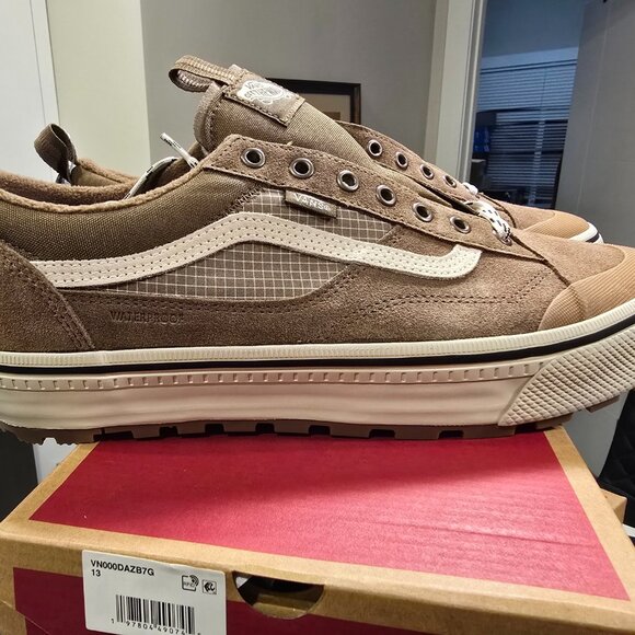 Vans MTE Old Skool Waterproof Insulated Sneakers Shoes Brown VN000DAZB7G US 13 - Picture 1 of 11